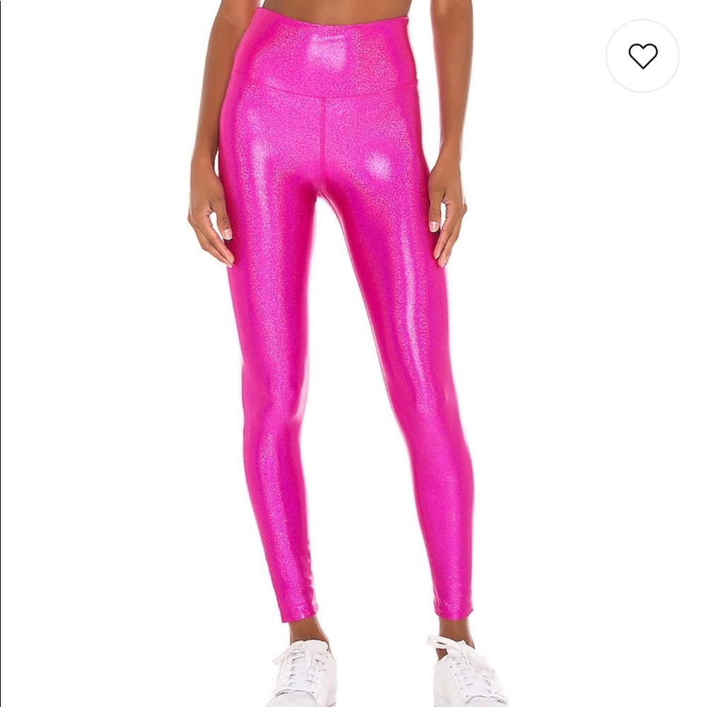 Beach Riot pink hologram legging